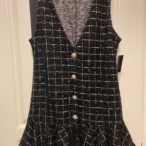 Black checkered dress